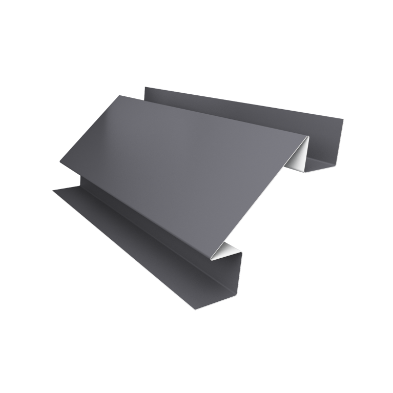 Угол внутренний сложный фальц 0,5 PE с пленкой RAL 7004 сигнальный серый (3м)