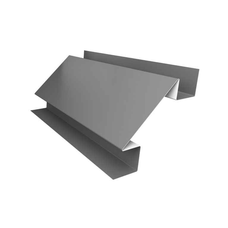 Угол внутренний сложный фальц 0,5 Satin с пленкой RAL 9006 бело-алюминиевый (3м)