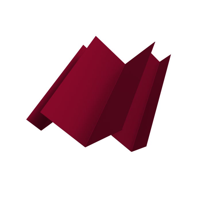 Угол внутренний сложный Кликфальц Pro 0,45 PE с пленкой RAL 3003 рубиново-красный (3м)