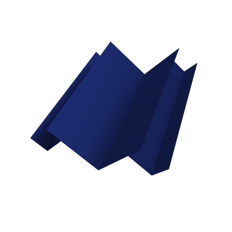 Угол внутренний сложный Кликфальц Pro 0,45 PE с пленкой RAL 5002 ультрамариново-синий (3м)