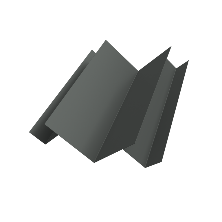 Угол внутренний сложный Кликфальц Pro 0,45 PE с пленкой RAL 7005 мышино-серый (3м)