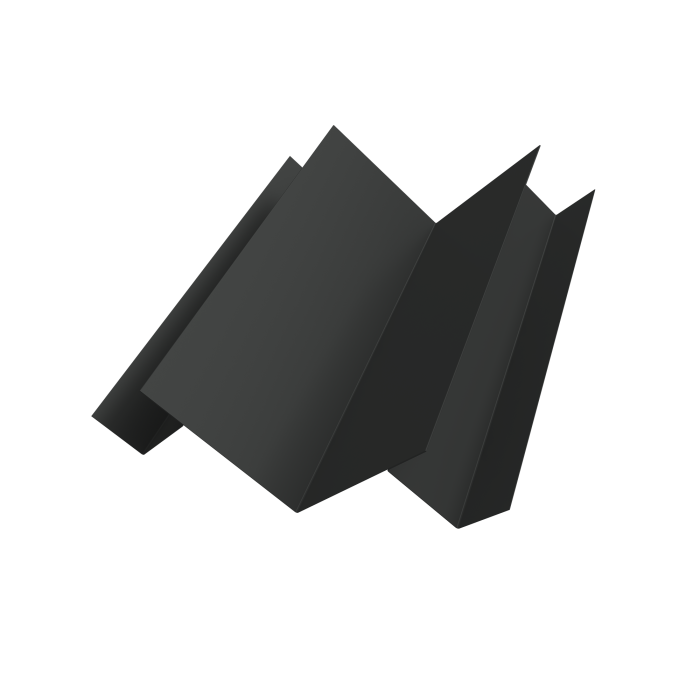 Угол внутренний сложный Кликфальц Pro 0,5 PurPro Matt 275 RAL 7016 антрацитово-серый (2м)