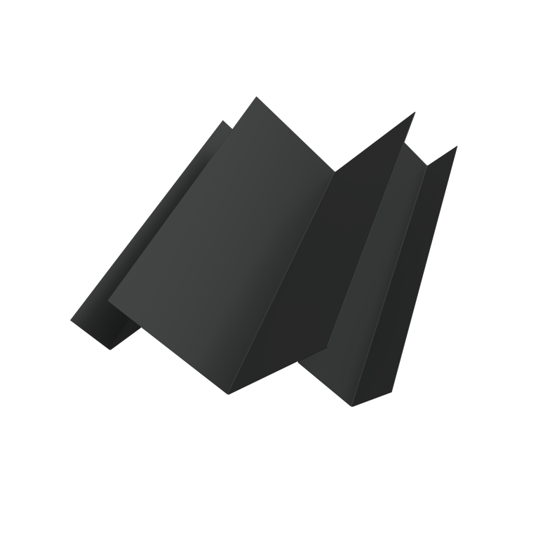 Угол внутренний сложный Кликфальц Pro 0,5 Satin Matt TX RAL 7016 антрацитово-серый (3м)