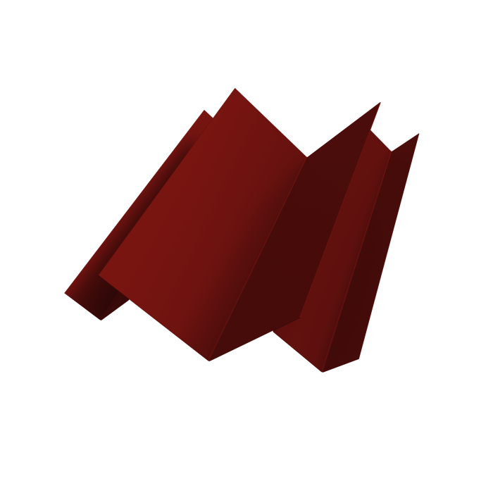 Угол внутренний сложный Кликфальц Pro 0,5 Satin с пленкой RAL 3011 коричнево-красный (3м)