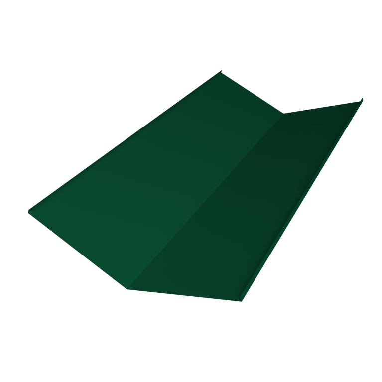 Планка ендовы нижней 300х300 0,45 PE-Double с пленкой RAL 6005 зеленый мох (2м)