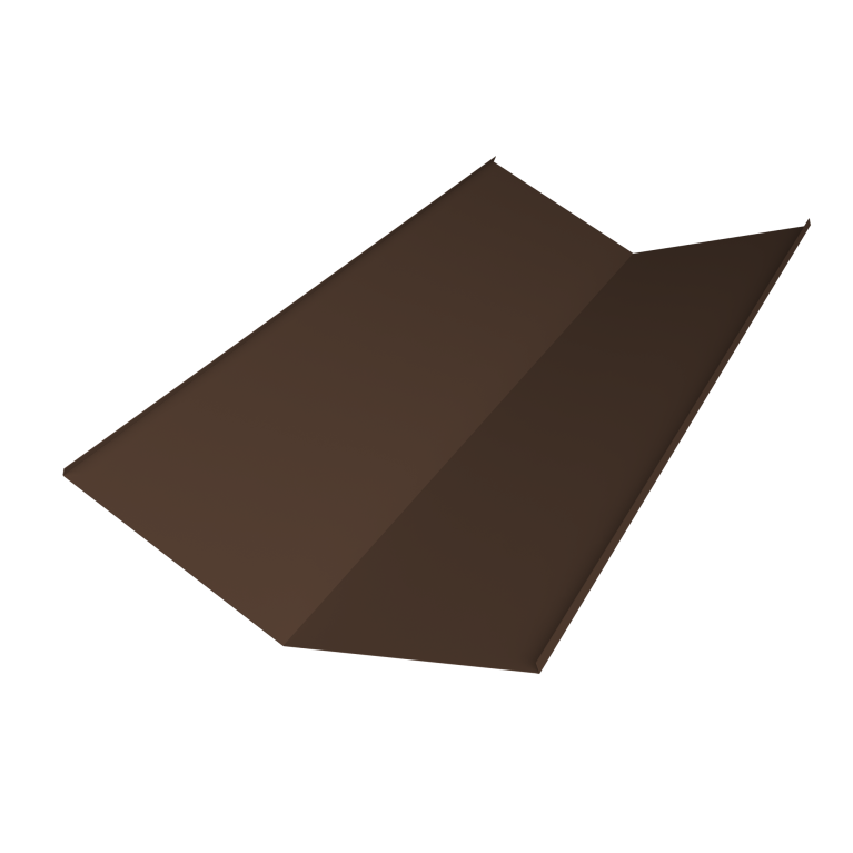 Планка ендовы нижней 300х300 0,45 PE-Double с пленкой RAL 8017 шоколад (2м)