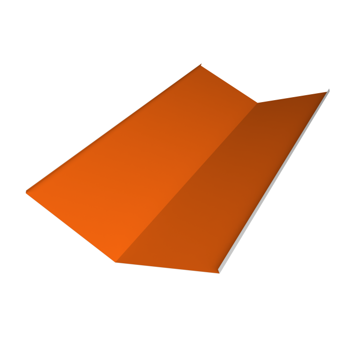 Планка ендовы нижней 300х300 0,45 PE с пленкой RAL 2004 оранжевый (2м)