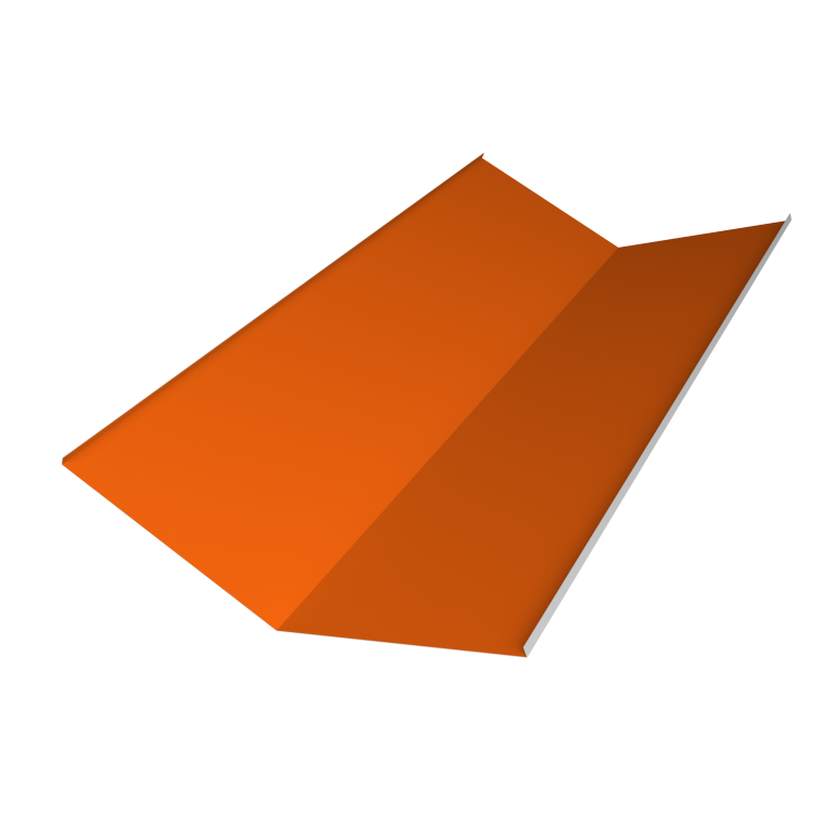 Планка ендовы нижней 300х300 0,45 PE с пленкой RAL 2004 оранжевый (3м)