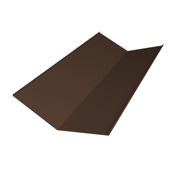 Планка ендовы нижней 300х300 0,5 Atlas X с пленкой RAL 8017 шоколад (2м)