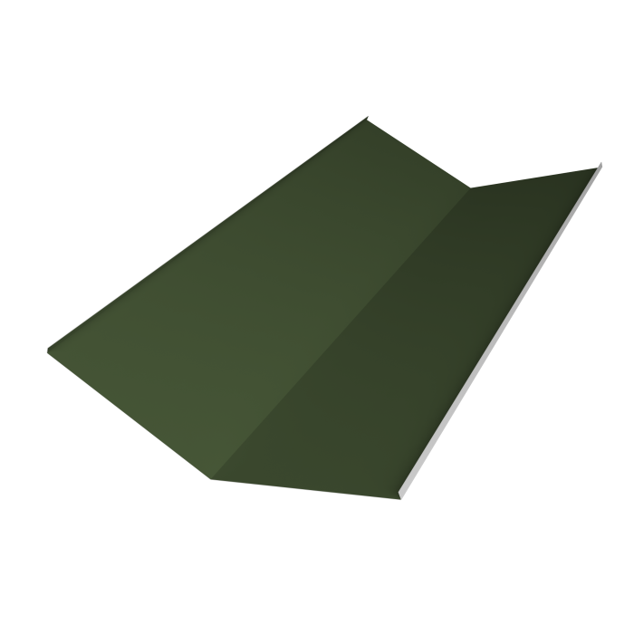 Планка ендовы нижней 300х300 0,5 Satin Matt TX RAL 6020 хромовая зелень (2м)