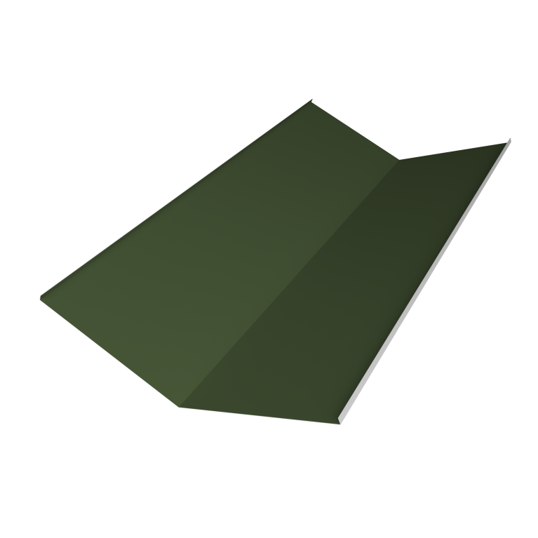 Планка ендовы нижней 300х300 0,5 Satin Matt TX RAL 6020 хромовая зелень (3м)