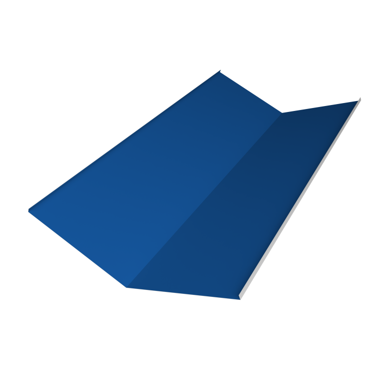 Планка ендовы нижней 300х300 0,5 Satin с пленкой RAL 5005 сигнальный синий (2м)