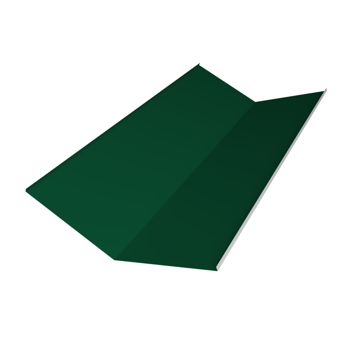 Планка ендовы нижней 300х300 0,5 Satin с пленкой RAL 6005 зеленый мох (3м)