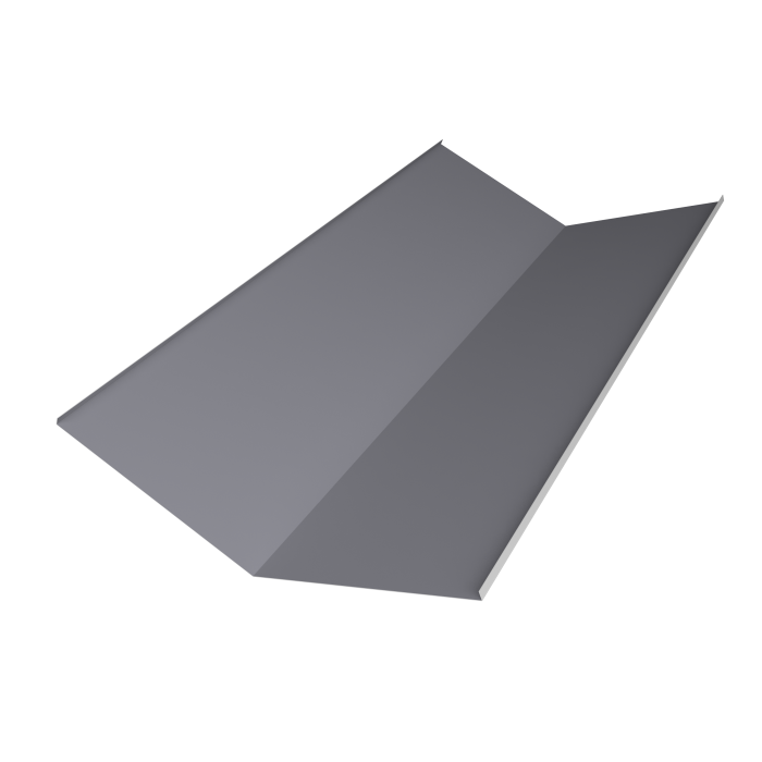 Планка ендовы нижней 300х300 0,5 Satin с пленкой RAL 7004 сигнальный серый (3м)