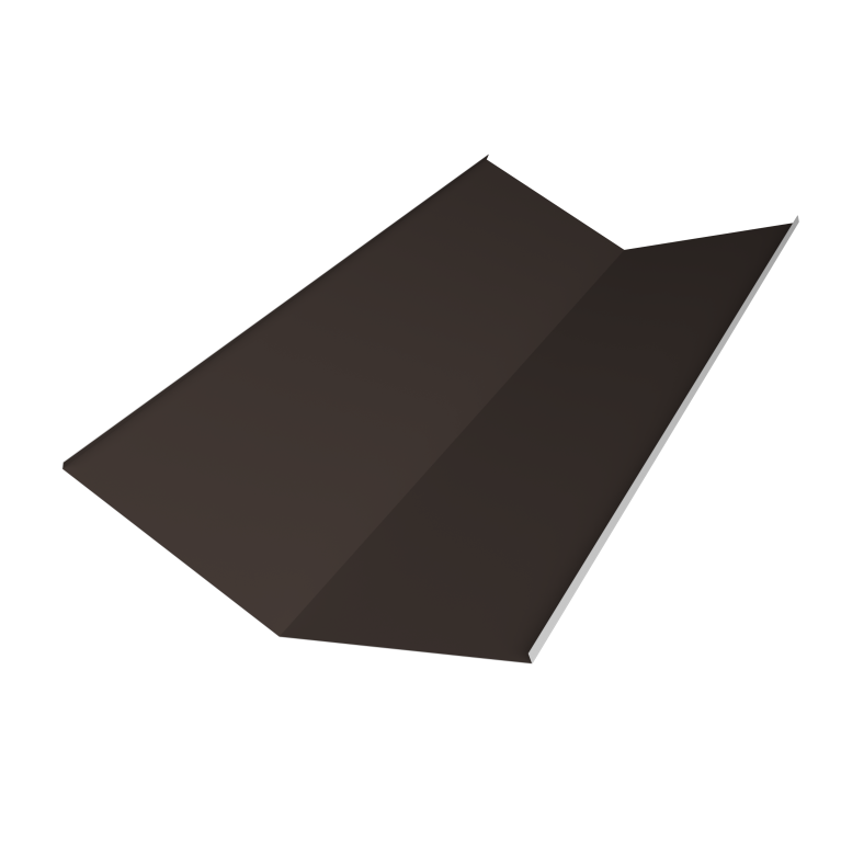 Планка ендовы нижней 300х300 0,5 Satin с пленкой RR 32 темно-коричневый (2м)