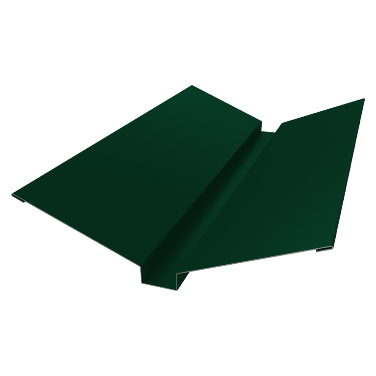 Планка ендовы верхней 115х30х115 0,45 PE-Double с пленкой RAL 6005 зеленый мох (2м)