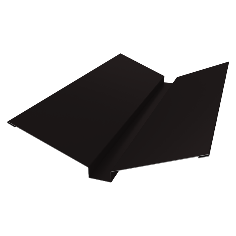 Планка ендовы верхней 115х30х115 0,45 PE-Double с пленкой RAL 9005 черный (3м)