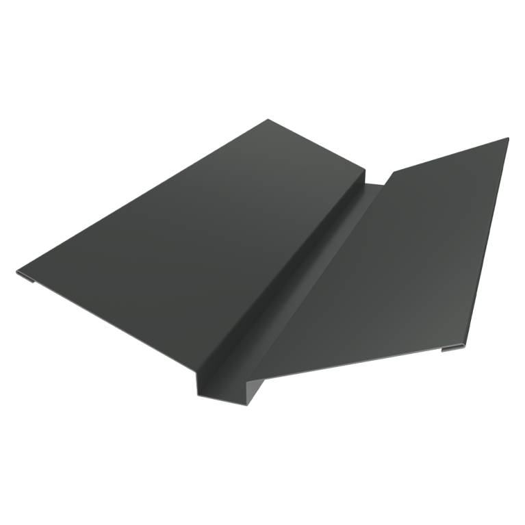 Планка ендовы верхней 115х30х115 0,45 PE с пленкой RAL 7005 мышино-серый (2м)