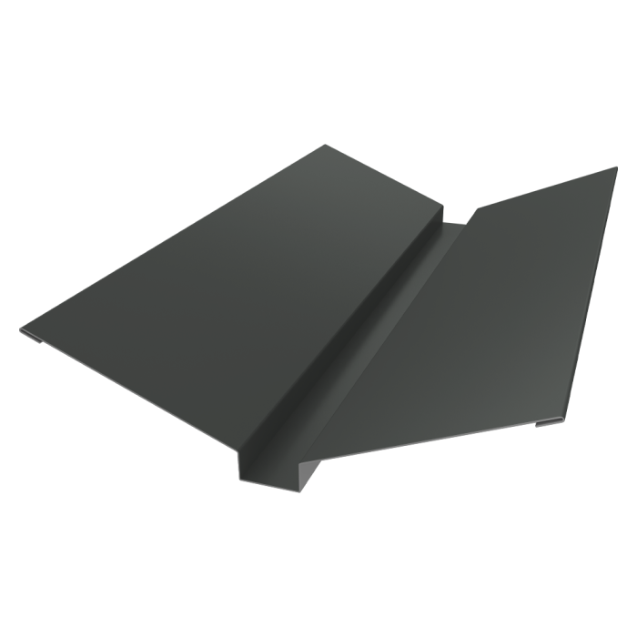 Планка ендовы верхней 115х30х115 0,45 PE с пленкой RAL 7005 мышино-серый (3м)