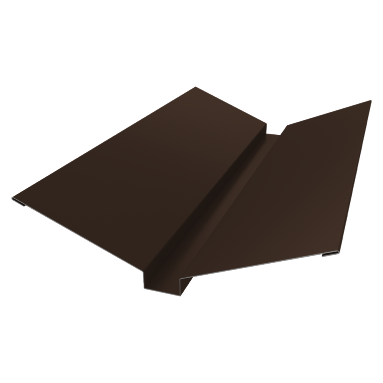 Планка ендовы верхней 115х30х115 0,5 Atlas X с пленкой RAL 8017 шоколад (2м)