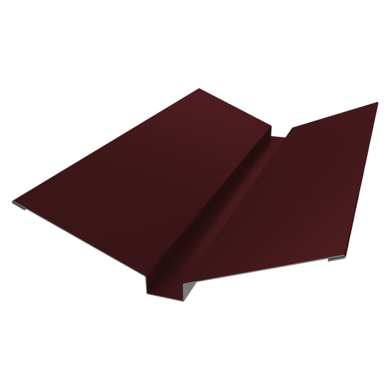 Планка ендовы верхней 115х30х115 0,5 Satin Matt RAL 3005 красное вино (2м)