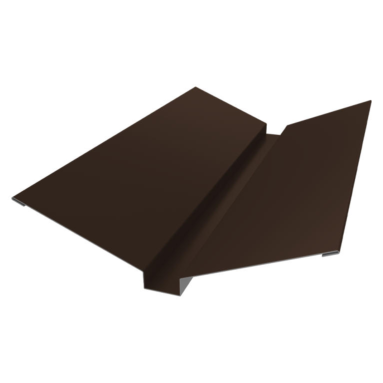 Планка ендовы верхней 115х30х115 0,5 Satin Matt RAL 8017 шоколад (3м)