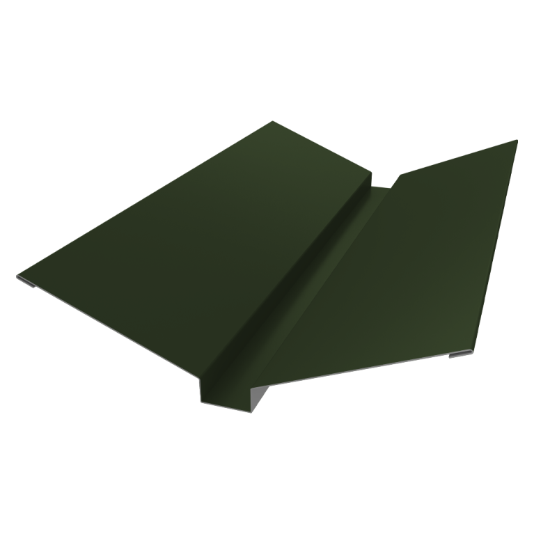 Планка ендовы верхней 115х30х115 0,5 Satin Matt TX RAL 6020 хромовая зелень (3м)