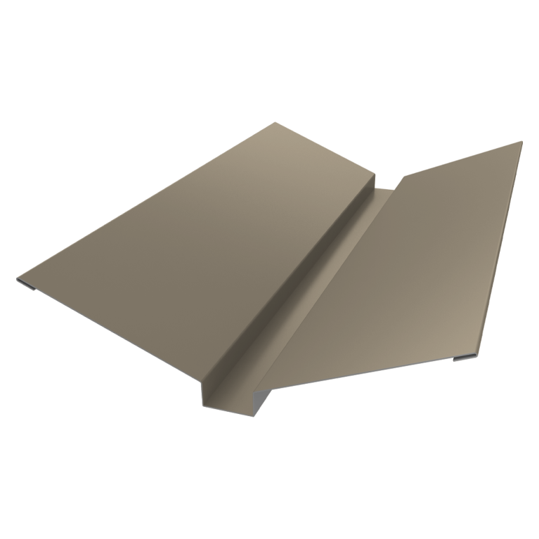 Планка ендовы верхней 115х30х115 0,5 Satin с пленкой RAL 1015 светлая слоновая кость (3м)