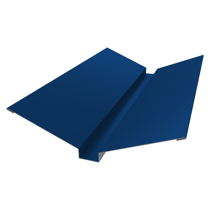 Планка ендовы верхней 115х30х115 0,5 Satin с пленкой RAL 5005 сигнальный синий (3м)