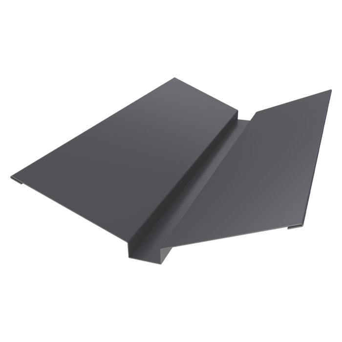 Планка ендовы верхней 115х30х115 0,5 Satin с пленкой RAL 7004 сигнальный серый (3м)