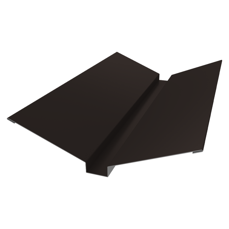 Планка ендовы верхней 115х30х115 0,5 Satin с пленкой RR 32 темно-коричневый (3м)