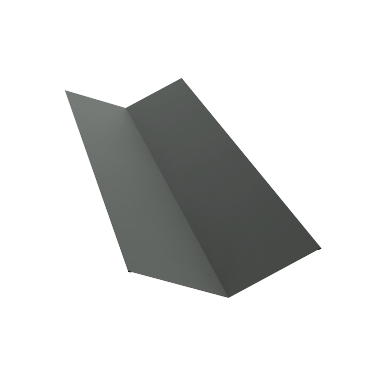 Планка ендовы верхней 145х145 0,45 PE с пленкой RAL 7005 мышино-серый (2м)