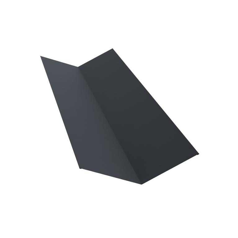 Планка ендовы верхней 145х145 0,5 PurPro Matt 275 RAL 7024 мокрый асфальт (2м)