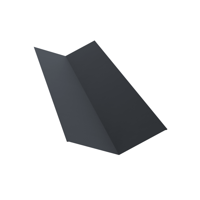 Планка ендовы верхней 145х145 0,5 Satin Matt RAL 7024 мокрый асфальт (3м)