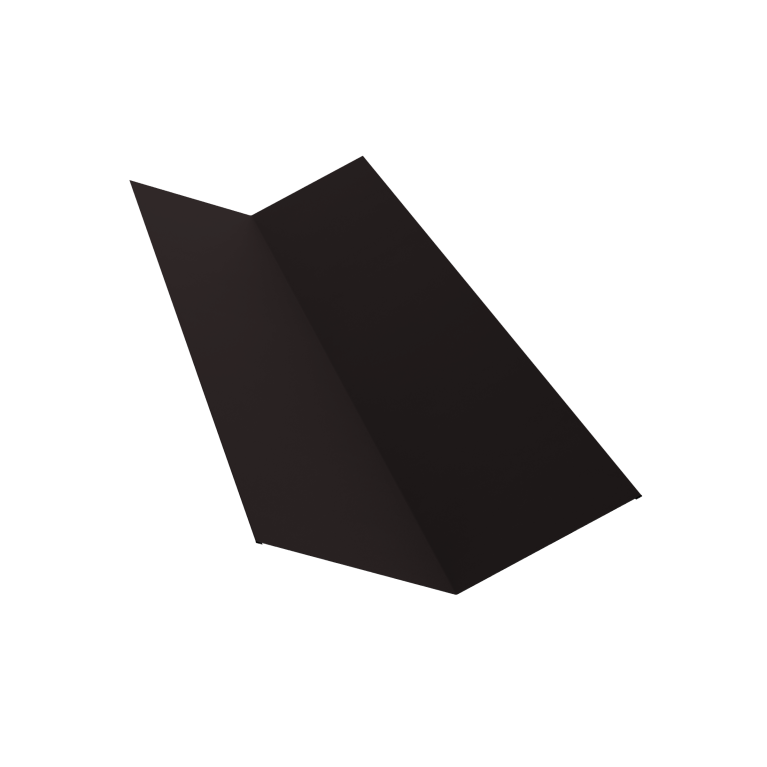 Планка ендовы верхней 145х145 0,5 Satin Matt RAL 9005 черный (2м)