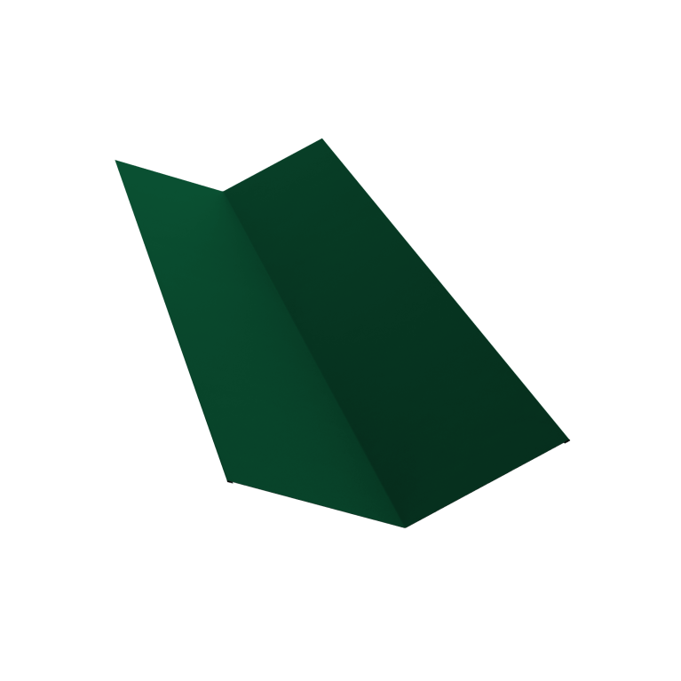 Планка ендовы верхней 145х145 0,5 Satin с пленкой RAL 6005 зеленый мох (3м)