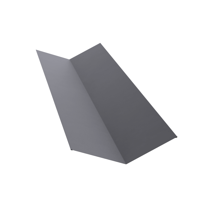 Планка ендовы верхней 145х145 0,5 Satin с пленкой RAL 7004 сигнальный серый (2м)