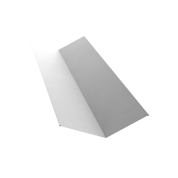 Планка ендовы верхней 145х145 0,5 Satin с пленкой RAL 9003 сигнальный белый (3м)