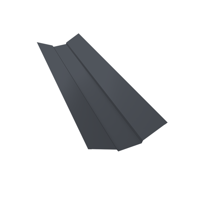 Планка ендовы верхней 95х80х95 0,5 Velur X RAL 7024 мокрый асфальт (3м)