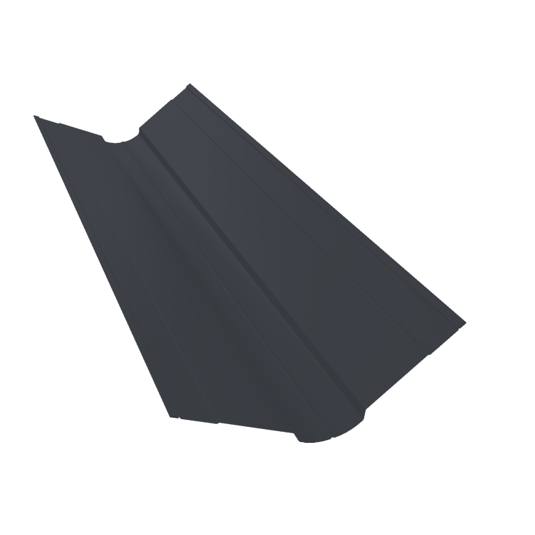 Планка ендовы верхней фигурной 100x100 0,45 Drap RAL 7024 мокрый асфальт (3м)