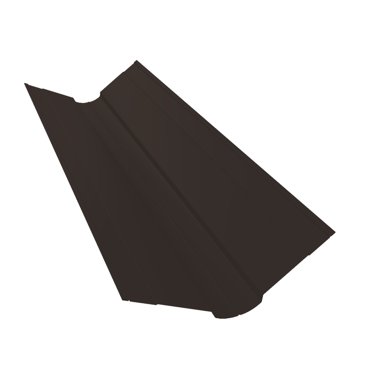 Планка ендовы верхней фигурной 100x100 0,45 Drap TX RR 32 темно-коричневый (2м)