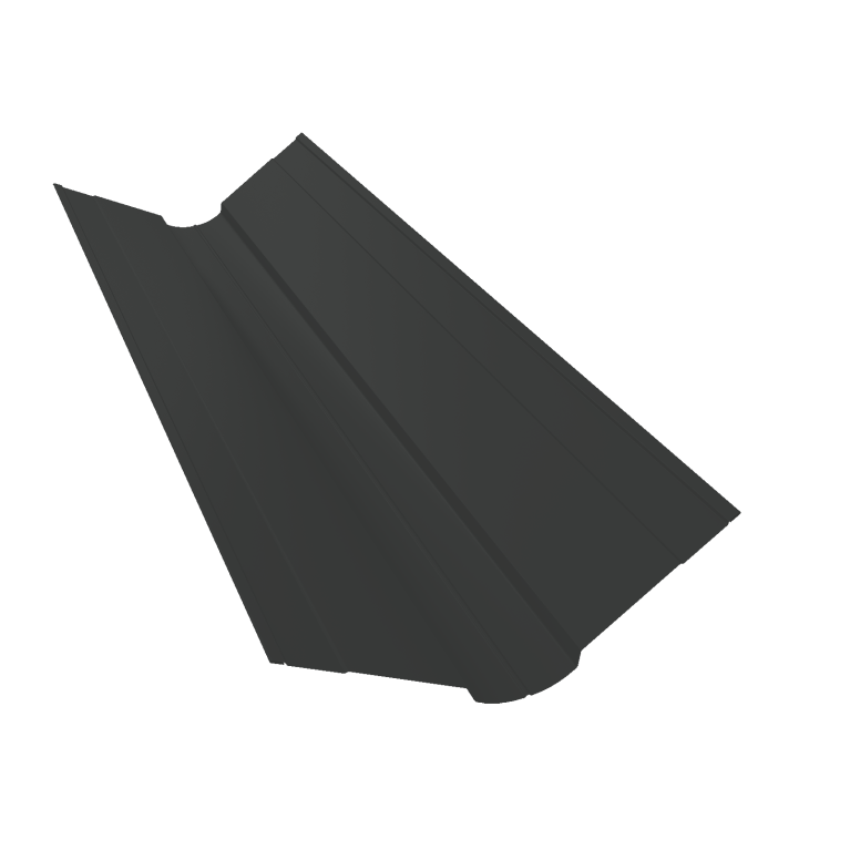 Планка ендовы верхней фигурной 100x100 0,5 Satin Matt TX RAL 7016 антрацитово-серый (3м)