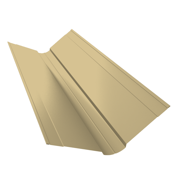 Планка ендовы верхней фигурной 150x150 0,4 PE с пленкой RAL 1014 слоновая кость (2м)