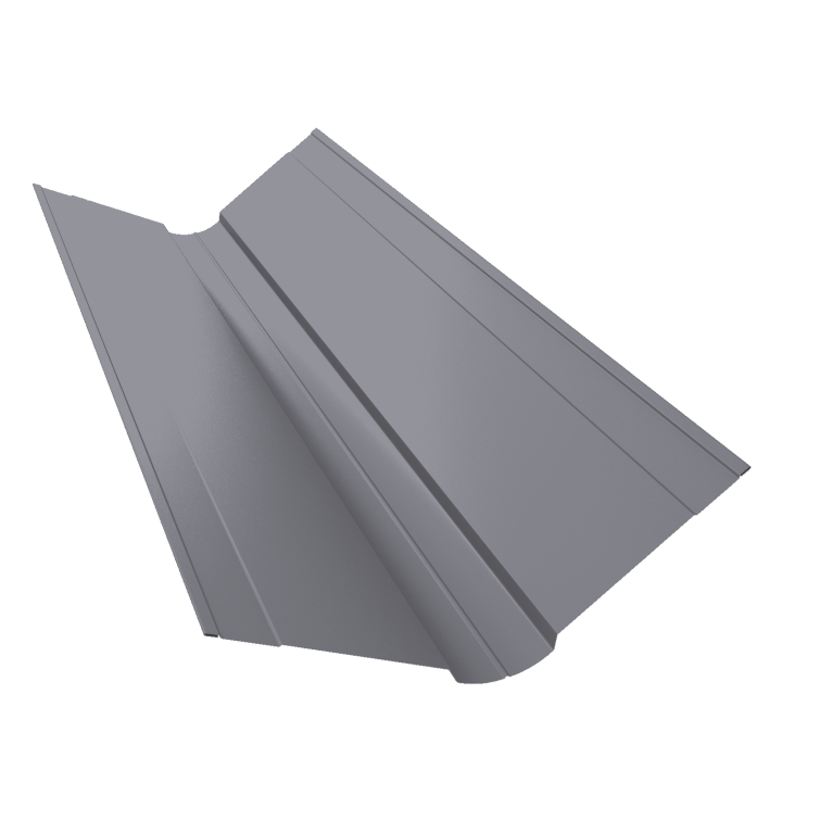 Планка ендовы верхней фигурной 150x150 0,45 Drap TX RAL 7004 сигнальный серый (3м)