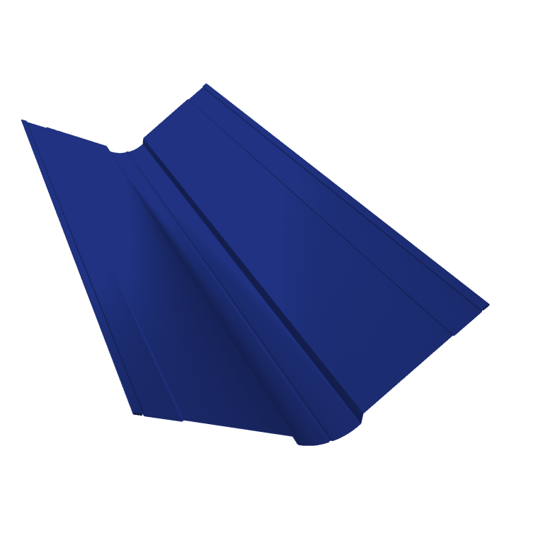 Планка ендовы верхней фигурной 150x150 0,45 PE с пленкой RAL 5002 ультрамариново-синий (2м)