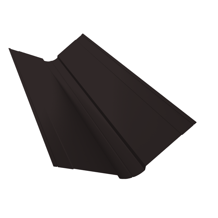 Планка ендовы верхней фигурной 150x150 0,5 Satin Matt RAL 9005 черный (3м)