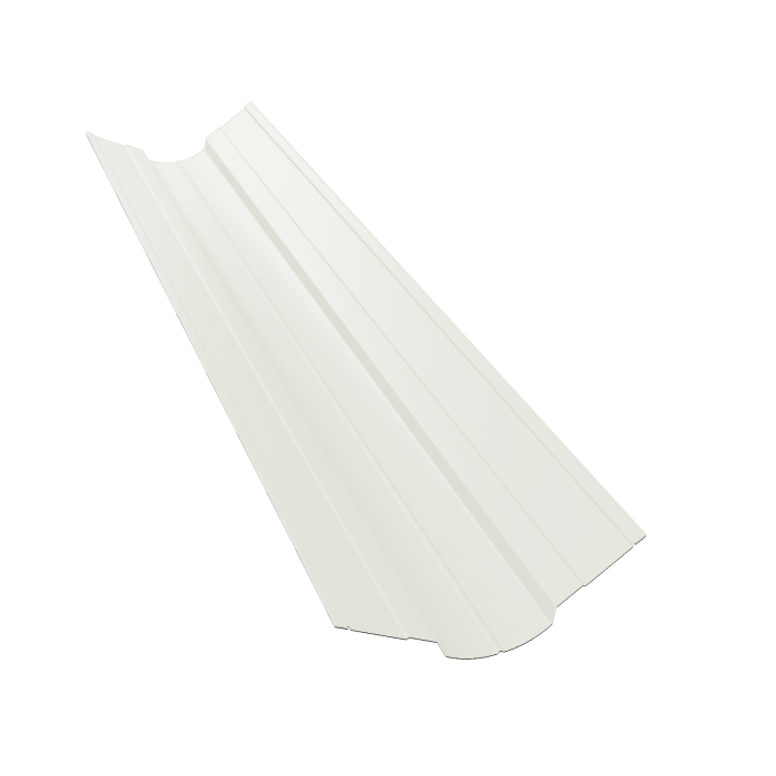 Планка ендовы верхней фигурной 70x70 0,45 Drap TX RAL 9003 сигнальный белый (3м)