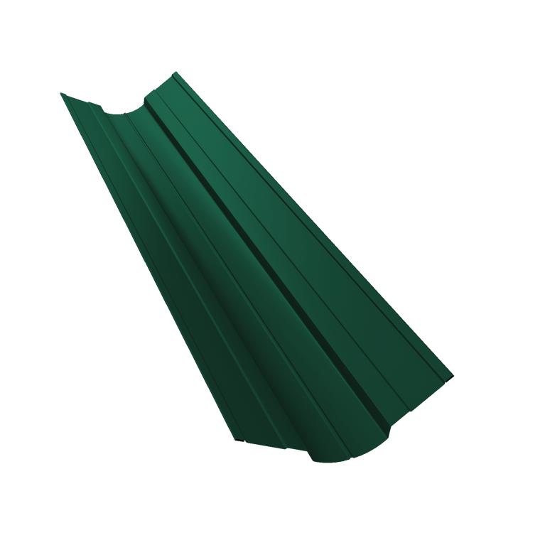 Планка ендовы верхней фигурной 70x70 0,45 PE-Double с пленкой RAL 6005 зеленый мох (3м)