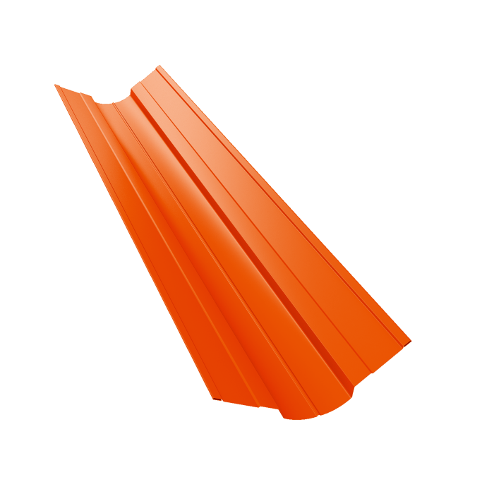 Планка ендовы верхней фигурной 70x70 0,45 PE с пленкой RAL 2004 оранжевый (3м)