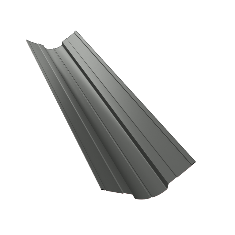 Планка ендовы верхней фигурной 70x70 0,45 PE с пленкой RAL 7005 мышино-серый (2м)